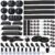 311Pcs Cable Management Organizer Kit 4 Cable Sleeve Split,53Cable Clips 12Cord Clips Holder,22 Cable Ties, 20 Adhesive Wall Cable Tie, 200Fasten Cable Ties for TV Office Home Electronics