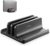 Vaydeer Vertical Laptop Stand for Desk, Dual Slots Plastic Laptop Holder with Space Saving 4-in-1 Design, Adjustable Laptop Stand Supports MacBook, Chromebook, Surface, Dell (5.98 x 5.51 x 2.17 inch)