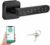 Fingerprint Door Lock, Smart Code biometric Door Lock，with passcode keypad keyless Entry Door Handle，for Bedroom Home Hotel Office Apartment (Black with APP)