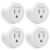 GHomeSmart WiFi Smart Outlet Socket, Remote Control with Timer, Alexa and Google Home Compatible, 2.4GHz Network, No Hub Required, ETL FCC Listed (4 Pack), White