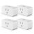 KMC Smart Plug Slim 4-Pack, Low-Profile Wi-Fi Outlet for Smart Home, Remote Control Lights and Devices from Anywhere, No Hub Required, ETL Certified, Compatible with Alexa and Google Home, White