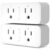 KMC Smart Plug Duo, 2-Outlet Wi-Fi Smart Plug, 2-Pack, Multi Plug Adapter, Independently Controlled Smart Outlets, Works with Alexa & Google Assistant, No Hub Required