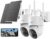 TMEZON 2 Pack Wireless Security Camera Outdoor, 2K Security Camera Wireless Solar Powered, PTZ WiFi Control