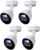 Lorex C884DA Indoor/Outdoor 4K Ultra HD Smart Deterrence CVI Wired Bullet Security Camera, Color Night Vision, Dual Warning LED Lights, Siren, 4PK, Camera Only (M. Refurbished)