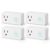 BN-LINK WiFi Heavy Duty Smart Plug Outlet, No Hub Required with Timer Function, White, Compatible with Alexa and Google Assistant, 2.4 Ghz Network Only (4 Pack)