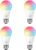 SYLVANIA Wifi LED Smart Light Bulb, 60W Equivalent Full Color and Tunable White A19, Dimmable, Compatible with Alexa and Google Home Only – 4 Pack (75674)