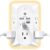 Surge Protector, Outlet Extender with Night Light, Power Strip, 5 Outlet Splitter (3 Side) and 4 USB Charger(1 USB C), USB Wall Charger, Multi Plug Outlets with Spaced Outlets for Home, Office…