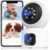 JAIOT Dual Lens Security Camera for Pet/Baby Monitor, 2K 4MP Indoor Camera for Home Security, WiFi Dog Cam with Phone App,2-Way Audio, Motion Tracking, Siren, Compatible with Alexa/Google Assistant