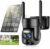 4K Solar Security Cameras Wireless Outdoor, 8MP 2.4GHz WiFi PTZ Camera Battery Powered, 360°View Home Security Systems with Color Night Vision, Spotlight Siren, PIR Sensor, IP66