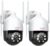 2K Security Camera Outdoor 2Packs, WiFi Outdoor Security Cameras Pan-Tilt 360° View, 3MP Surveillance Cameras with Motion Detection and Siren, 2-Way Audio, Full Color Night Vision, Waterproof