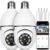 OFYOO Light Bulb Security Camera Wireless Outdoor Indoor 2.4G/5G WiFi Security Cameras for Home Security 360° Panoramic Motion Detection and Alarm Two-Way Audio Based E27 Light Bulb Socket