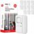 GE Personal Security Window and Door Alarm, 12 Pack, DIY Protection, Burglar Alert, Wireless Chime/Alarm, Easy Installation, Home Security, Ideal for Home, Garage, Apartment and More,White, 45989