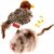 Gigwi Automatic Cat Toys Pack, Interactive Cat Toys Electronic Squeaky Animals Bird and Mouse, Plush Toys for Cats to Play Alone, Play and Squeak Cat Toys for Indoor Cats Boredom, 2 Pcs