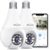 WOOLINK 2K Light Bulb Security Camera – 2.4Ghz WiFi Light Bulb Camera for Home Security, Smart Light Bulb Camera, Color Night Vision, Motion Detection, Cloud Storage (2PCS)