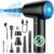 11-in-1 Compressed Air Duster, 3-Gear Adjustable 120000 RPM Electric Air Duster with LED Light, Reusable no Canned Keyboard Cleaner for Office, 9000mAh Cordless Air Duster for Computer/Car