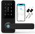 HOTATA Smart Lock, Keyless Entry Door Locks for Front Door, Electronic Keypad Fingerprint Door Lock with 6-in-1 Unlock – Fingerprint, Bluetooth, Code, IC Card, Key, Remote Unlock (Black)