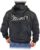 Gs-eagle for Men’s Security Embroidery Patched Zip Up Black Hoodie Jacket