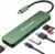 Hiearcool USB C Hub, USB C Adapter, 7 in 1 USB C Dongle USB-C to HDMI Multi-Port Adapter Compatible for Thunderbolt 3 4 MacBook Pro Air Dell Lenovo HP Laptops and Other Type C Devices-Green