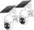 WOOLINK 2PCS 4MP Solar Security Camera Wireless Outdoor, 2.5K Solar/Battery Powered Camera for Home Security, 360° Pan/Tilt 2.4GHz WiFi Camera with PIR, 2-Way Audio, Cloud/SD, Color Night Vision