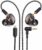 Vibes 201L Wired Earbuds in-Ear Headphones, Lightning to 3.5mm Adapter & Braided Cord, Noise Isolating Bass Driven Earphones, Carry Case, Ear Buds Tips, 3.5mm Jack (Clear Brown, No Mic)