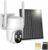 4G LTE Cellular Security Camera Wireless Outdoor with Solar Panel, 360 Battery Surveillance Camera No WiFi Needed, 4G Sim Card, Color Night Vision, 2-Way Talk, PIR Motion Detection, Cloud Storage