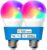 meross Smart Light Bulb, Smart WiFi LED Bulbs Compatible with Apple HomeKit, Siri, Alexa, SmartThings, Dimmable E26 Multicolor 2700K-6500K RGBWW, 900 Lumens 60W Equivalent 2 Pack