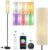 Floor Lamps for Living Room Smart LED Modern Tall Light Standing Lamp Compatible with Alexa & Google Home, Corner Lamp with Linen Lampshade for Bedroom Remote & WiFi APP Control Stepless Dimmable