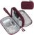 FYY Electronic Organizer, Travel Cable Organizer Bag Pouch Electronic Accessories Carry Case Portable Waterproof Double Layers Storage Bag for Cable, Charger, Phone, Earphone, Medium Size, Wine Red