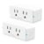 Govee Dual Smart Plug 2 Pack, 15A WiFi Bluetooth Outlet, Work with Alexa and Google Assistant, 2-in-1 Compact Design, Govee Home App Control Remotely with No Hub Required, Timer, FCC and ETL Certified