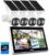 Hiseeu [1TB HDD,4MP Spotlight] Solar Home Security Camera System, Bullet Solar Security Cameras Wireless Outdoor,10CH 10 Inch LCD 4K NVR,Smart Human Detection,2-Way Audio,Motion Record