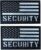 2 Pack Reflective Security Patch US Flag with Hook Back for Service Harness Tactical Vest Collar Hook-Fastener Backing (Black-White)