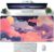 Cute Desk Mat Kawaii Clouds Pink Purple Desk Pad Anime XXL Large Mouse Pad Big Full Desk Gaming Mousepad Laptop Computer Keyboard Mouse Mat 31.5”X 15.7” Cute Desk Decor Desk Accessories