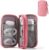 Electronic Organizer Pouch Bag, 3 Compartments Travel Cable Organizer Bag Pouch Portable Electronic Phone Accessories Storage Multifunctional Case for Cable, Cord, Charger, Hard Drive, Earphone(Pink)