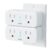 GHome Smart Plug Outlet Extender 15A, WiFi Smart Plugs Compatible with Alexa and Google Home, Smart Surge Protector Outlet with Remote Control and Timer, Dual Sockets, No Hub Required, White, 2 Pack