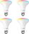 SYLVANIA Wifi LED Smart Light Bulb, 65W Equivalent Full Color and Tunable White BR30, Dimmable, Compatible with Alexa and Google Home Only – 4 Count (Pack of 1) (75688)