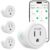 GHome Smart Plug,WiFi Smart Plugs Compatible with Alexa and Google Home,Smart WiFi Outlet with Remote Control and Timer Function,2.4GHz Wi-Fi Only,No Hub Required, ETL FCC Listed,White(4 Pack)