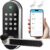 Keyless-Entry Fingerprint Smart Door Lock: Sifely Digital Electronic Lock with Code Passcode, Electric Door Knob, Biometric Handle, Perfect for Entry Doors, Bedroom Doors (Silver)