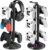 Gaming RGB Headphone Stand,Canmarin Controller Holder with 9 Light Modes – Headset Stand with 2 USB Charging Ports and 3.5mm & Type-C – Controller Stand Hanger Accessories for Desk and Gamer(Black) A