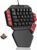 MageGee One Handed Professional Gaming Keyboard, RGB Backlit 35 Keys Mini Wired Mechanical Keyboard with Red Switch for PC Gamer, Support 6 Macro Keys – Black/Red