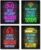 Printed Neon Gaming Posters Set of 4 (8”X 10”), Boys Room Decorations for Bedroom,Video Game Wall Art,Gamer, Teen boy bedroom, game room, No Frames