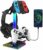 RGB Gaming Headphones Stand with 2 USB Ports Headset Stand with 10 Light Modes and Non-Slip Rubber, Suitable for All Earphone Accessories, Best Gift for Husband, Kids, Boyfriend