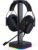 TuparGo Headphone Stand with Single Rolling RGB Light for Desk PC Gaming Headset,Aluminum Alloy Connecting Rod and Non-Slip Rubber Pad, Suitable for All Over -Ear Headphone(Basic Black)