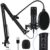 Upgraded USB Condenser Microphone for Computer, Great for Gaming, Podcast, LiveStreaming, YouTube Recording, Karaoke on PC, Plug & Play, with Adjustable Metal Arm Stand, Ideal for Gift, Black