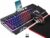 Wireless RGB Backlit Gaming Keyboard and Mouse, Rechargeable, Long Battery Life, Metal Panel Mechanical Feel Keyboard with Palm Rest, 7 Color Mouse and Mouse Pad for Game and Work